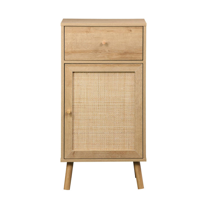 Mobile da bagno decorato in legno, marrone naturale