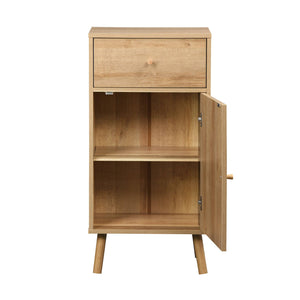 Mobile da bagno decorato in legno, marrone naturale