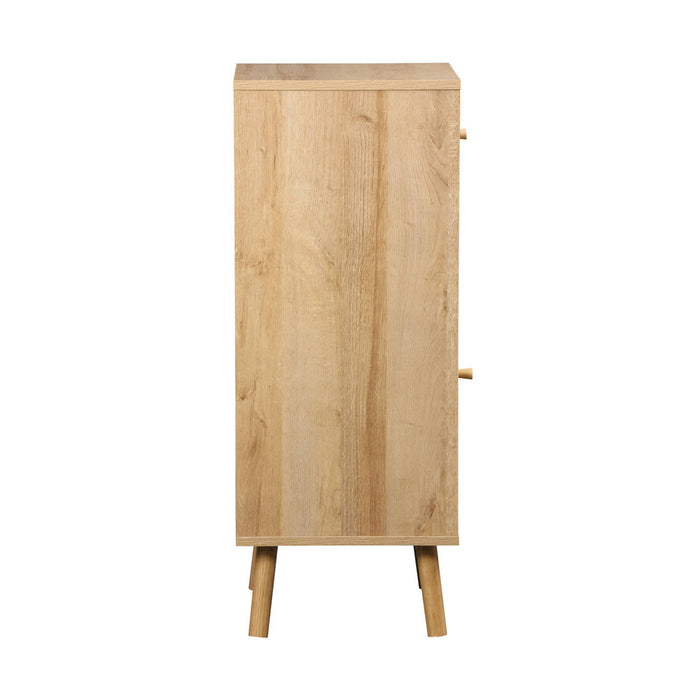 Mobile da bagno decorato in legno, marrone naturale