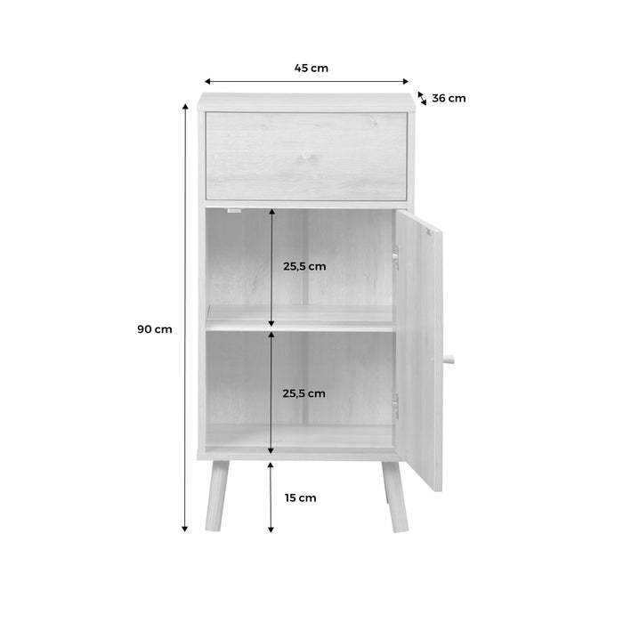 Mobile da bagno decorato in legno, marrone naturale