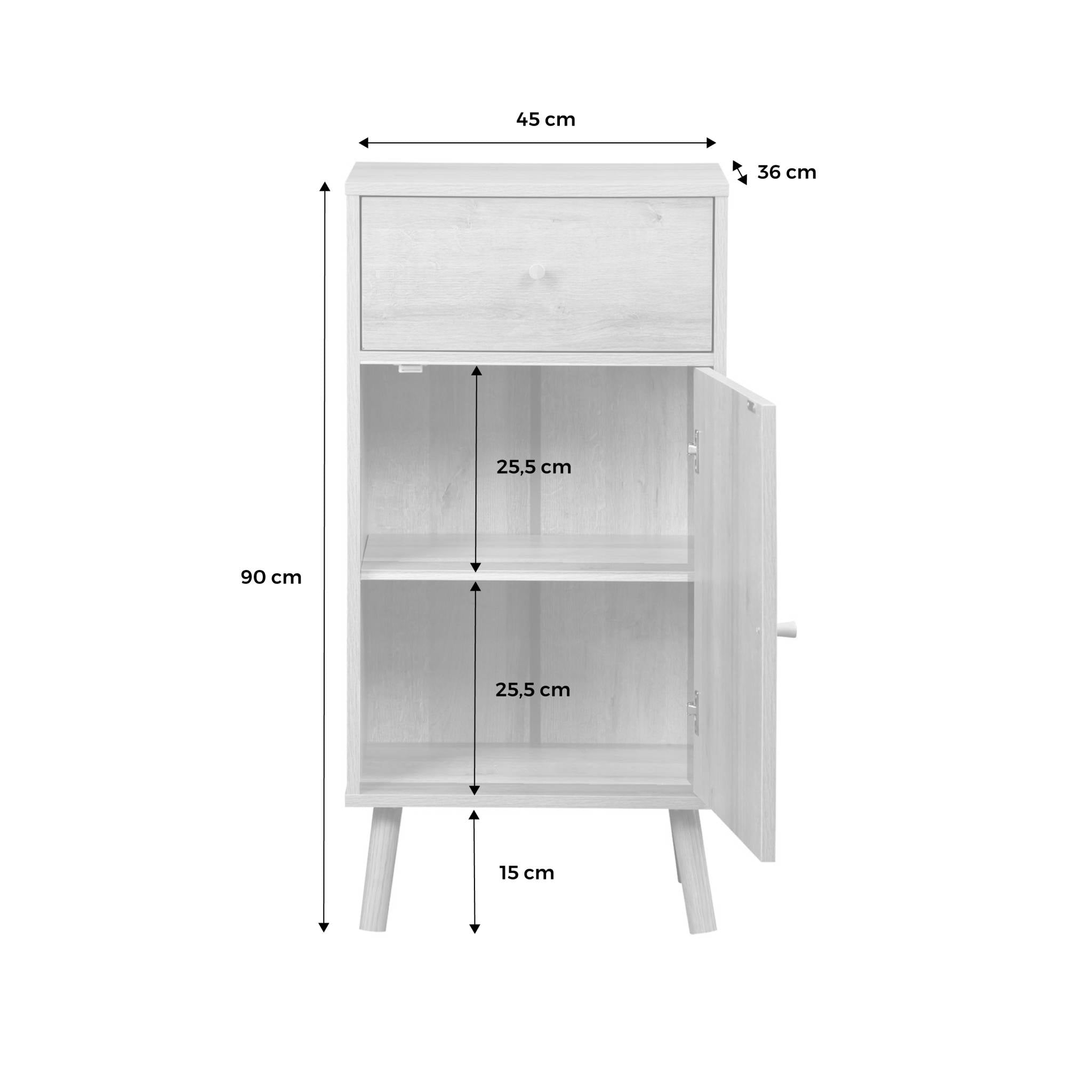 Mobile da bagno decorato in legno, marrone naturale