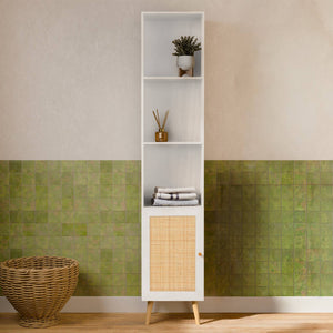 Armadio portaoggetti per il bagno, bianco sporco