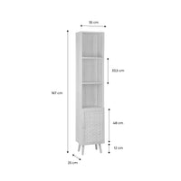 Armadio portaoggetti per il bagno, bianco sporco