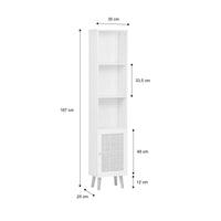 Armadio portaoggetti per il bagno, bianco sporco