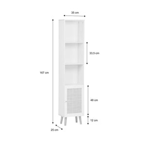 Armadio portaoggetti per il bagno, bianco sporco
