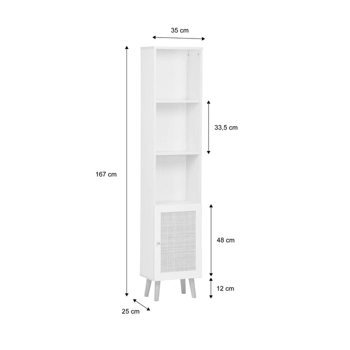 Armadio portaoggetti per il bagno, bianco sporco