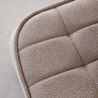 Poltrona senza braccioli bouclé testurizzata, beige