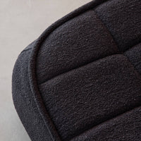 Poltrona senza braccioli bouclé testurizzata, nero