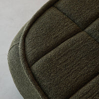 Poltrona senza braccioli bouclé testurizzata, verde kaki