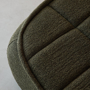 Poltrona senza braccioli bouclé testurizzata, verde kaki