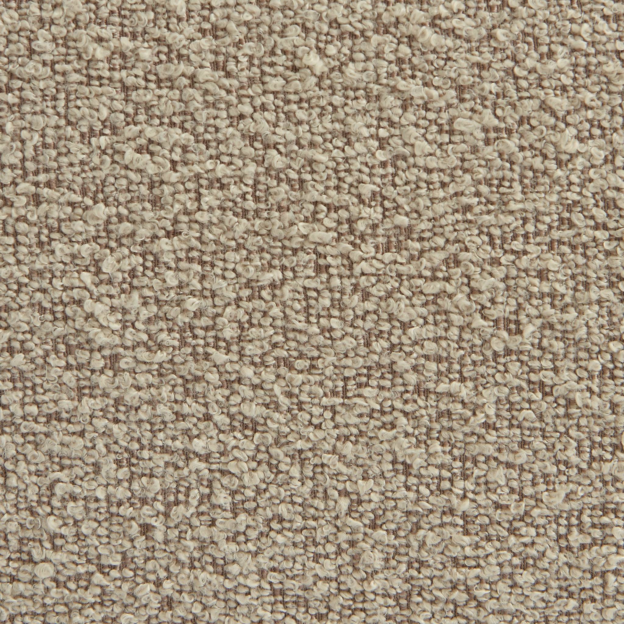 Poltrona con poggiapiedi bouclé testurizzata, beige