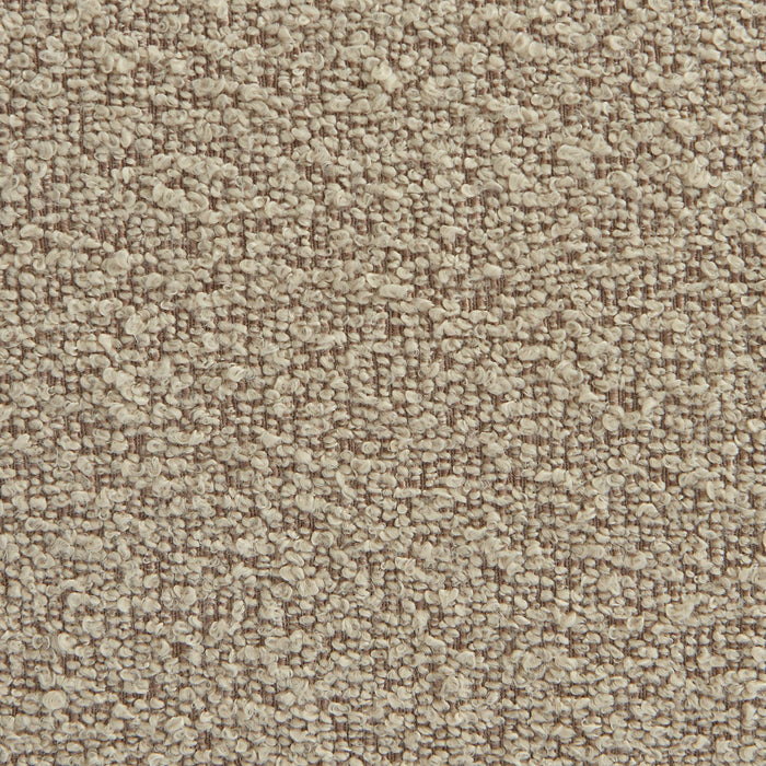 Poltrona con poggiapiedi bouclé testurizzata, beige