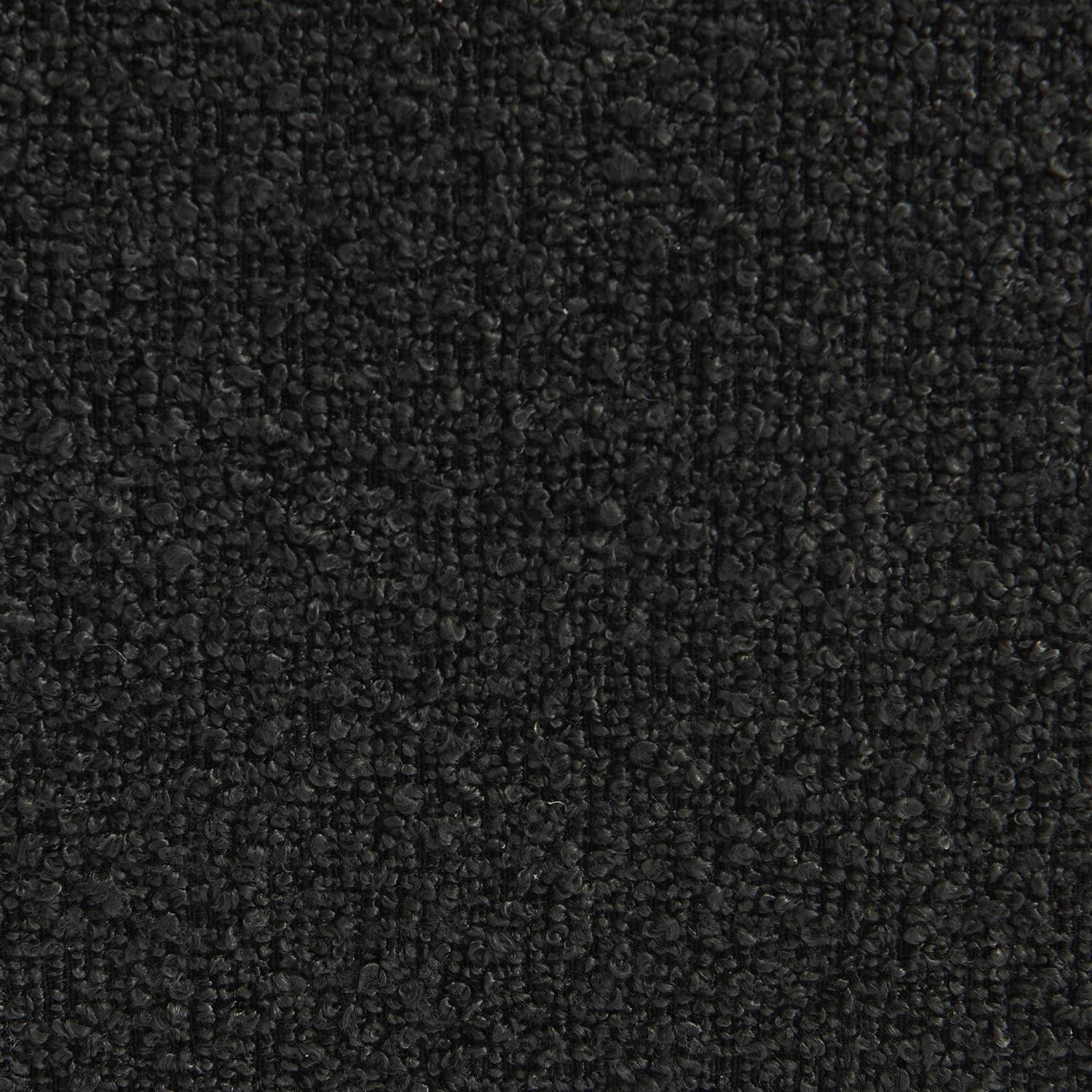 Poltrona con poggiapiedi bouclé testurizzata, nero