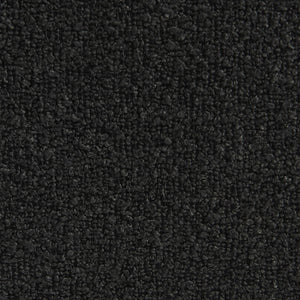 Poltrona con poggiapiedi bouclé testurizzata, nero