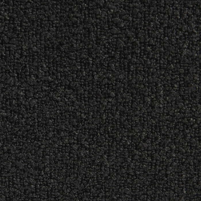 Poltrona con poggiapiedi bouclé testurizzata, nero