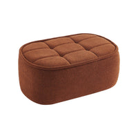 Pouf, poggiapiedi per poltrona boni bouclé texturizzata, terracotta