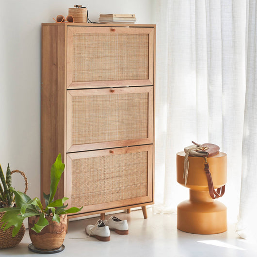 Scarpiera in canna, marrone naturale