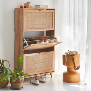 Scarpiera in canna, marrone naturale