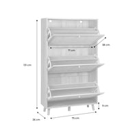 Scarpiera in canna, marrone naturale