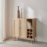 Portabottiglie in legno e vimini l sweeek