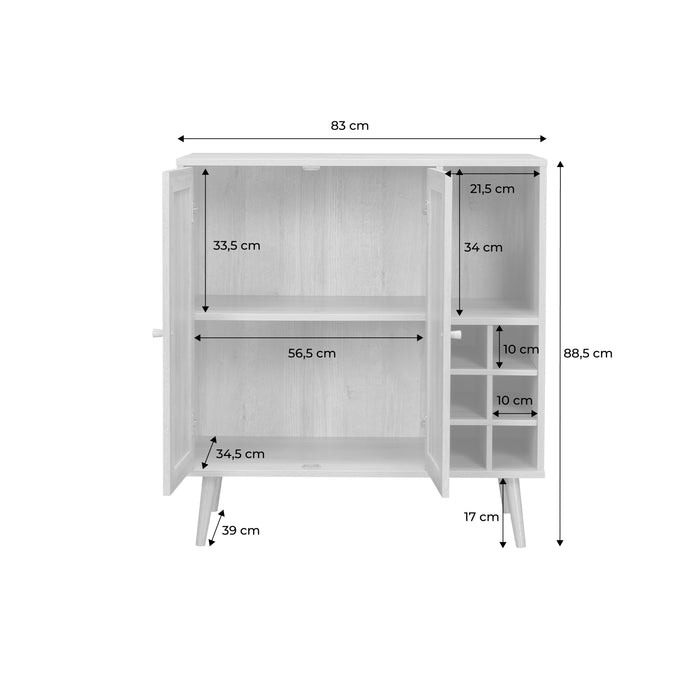 Portabottiglie in legno e vimini l sweeek