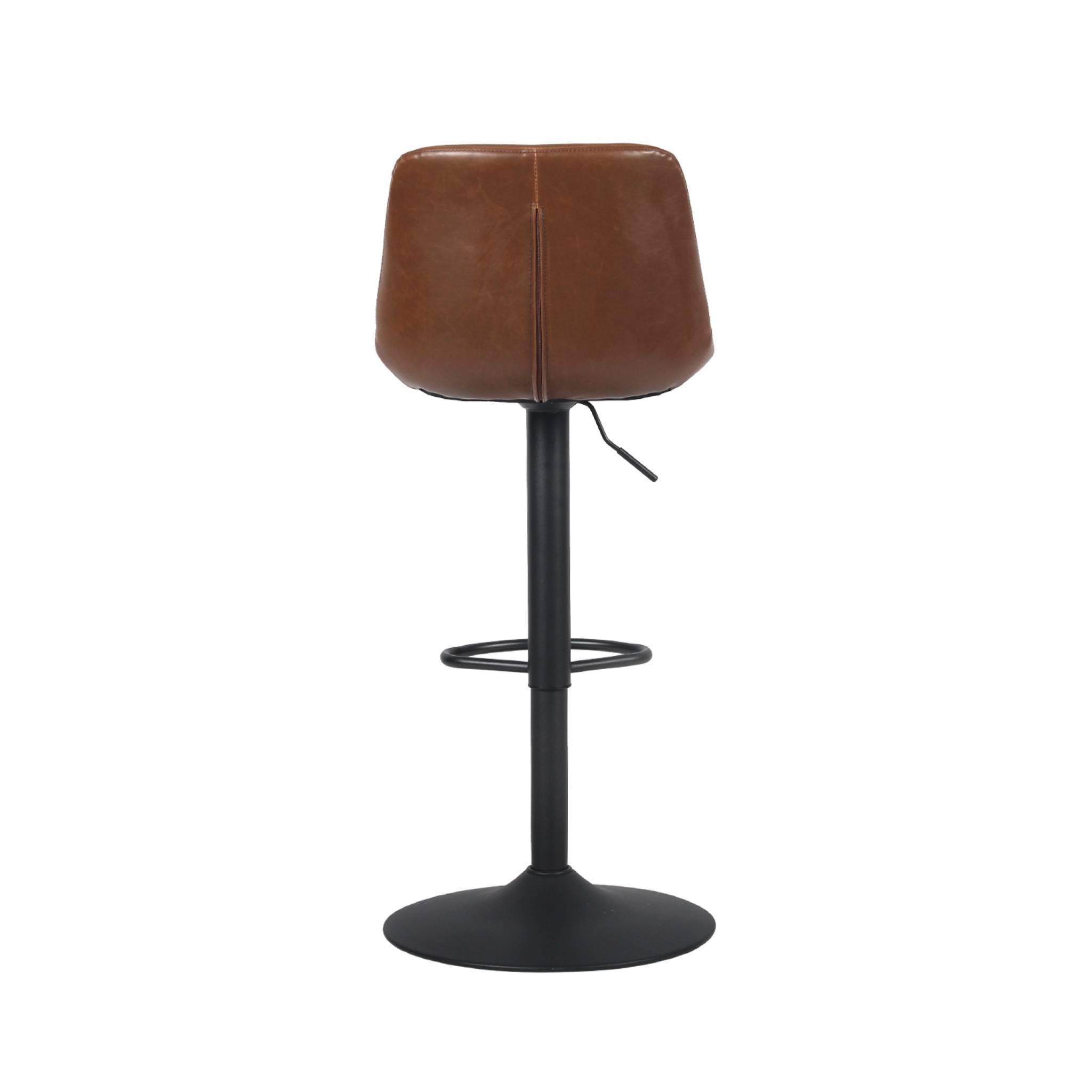 Set di 2 sgabelli da bar in similpelle regolabili, marrone