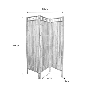 Schermo pieghevole in bambù, marrone naturale