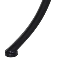 Tavolino da Giardino Quadrato in Acciaio con Piano Traforato, 45x45x50 cm, Nero