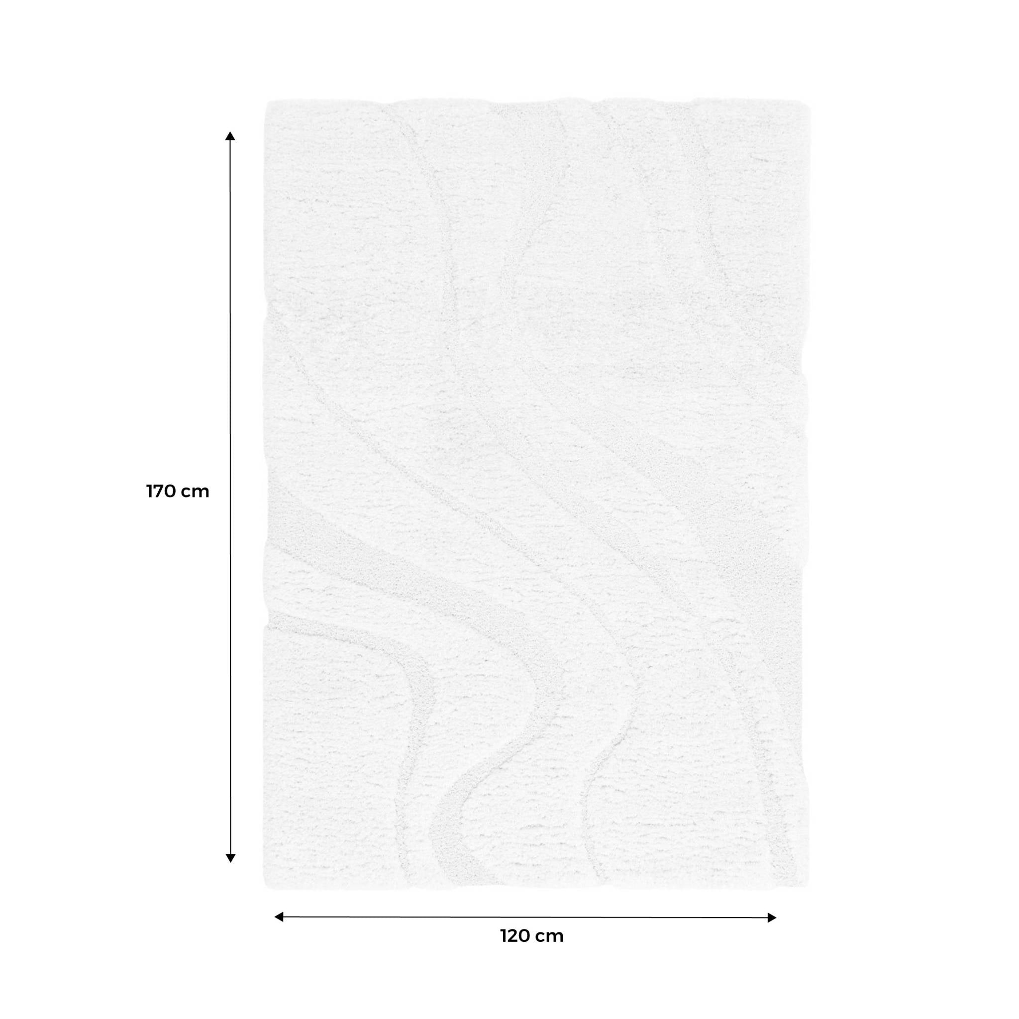 Tappy interno shaggy motivo con rilievo crema