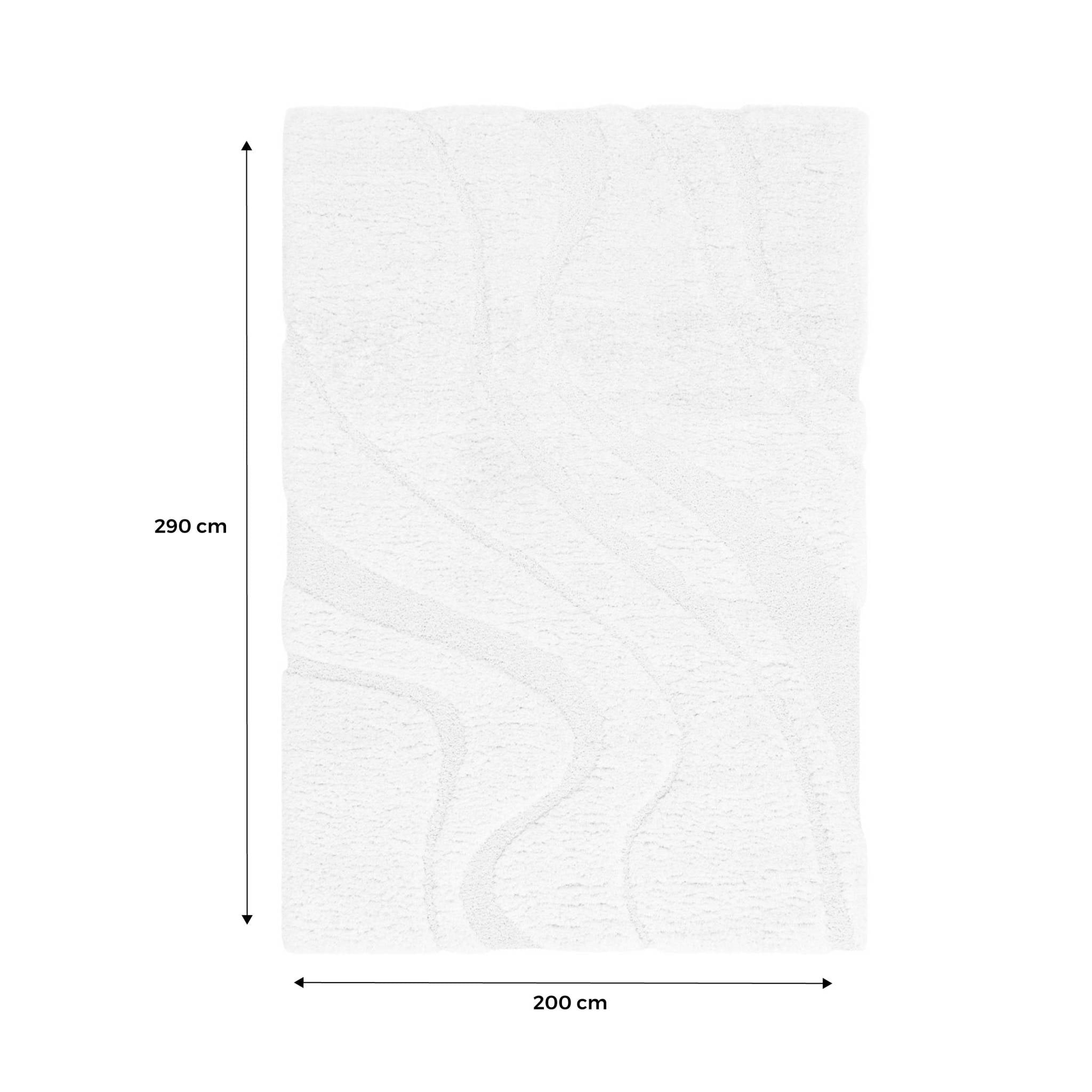 Tappy interno shaggy motivo con rilievo crema