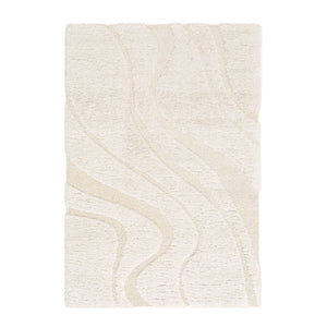 Tappy interno shaggy motivo con rilievo crema