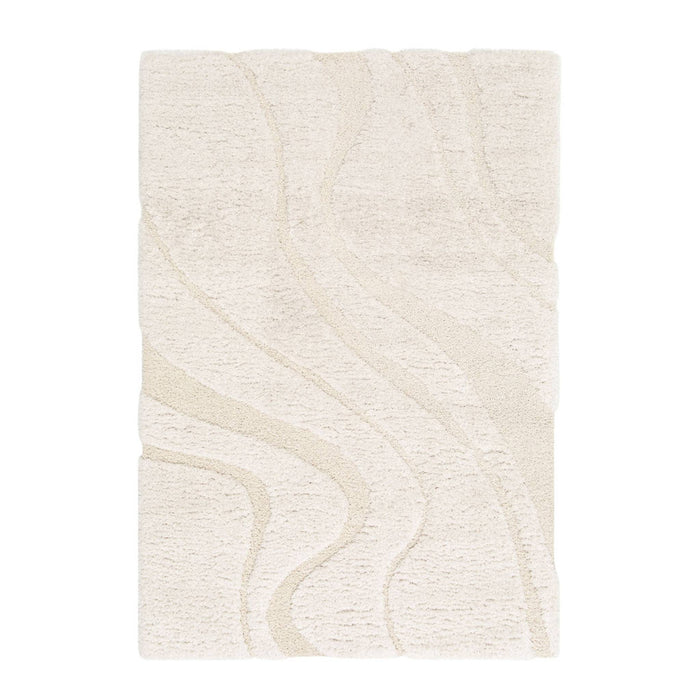 Tappy interno shaggy motivo con rilievo crema