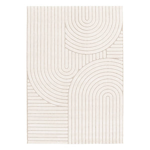 Tappeto interno con archi etnici, beige e crema