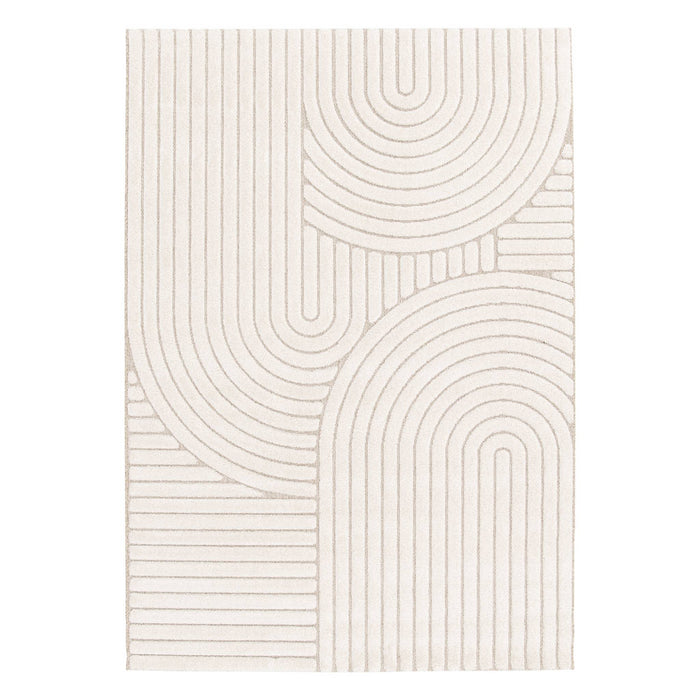 Tappeto interno con archi etnici, beige e crema