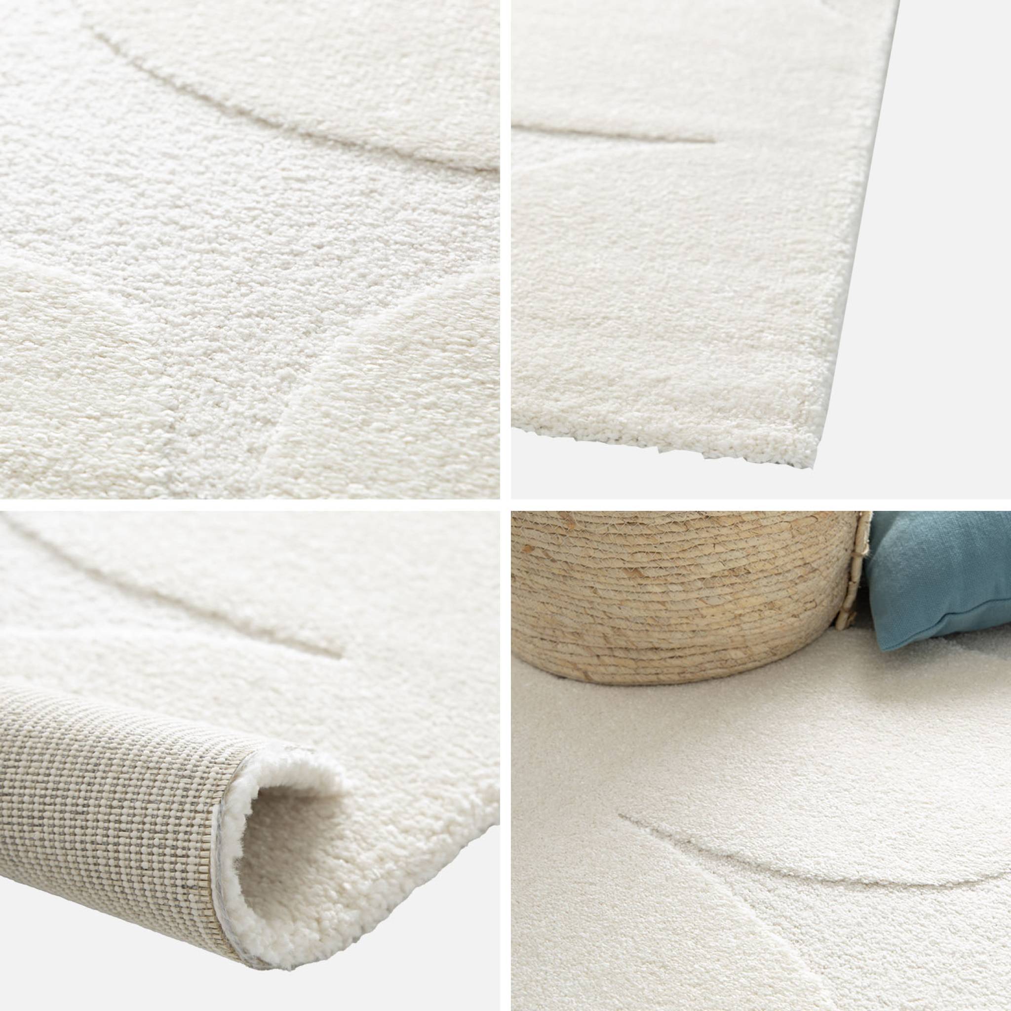 Tappeto interno motivo fiori crema