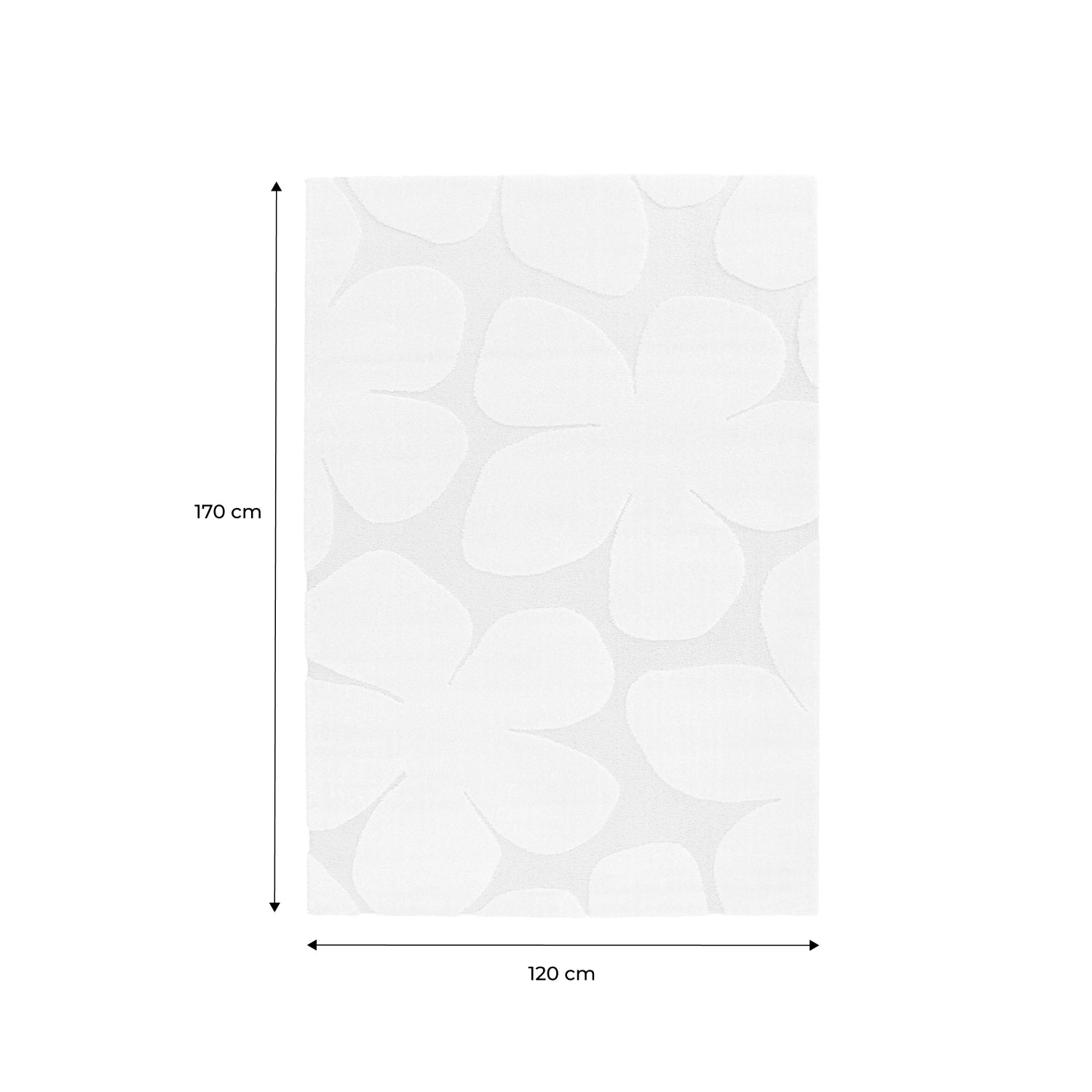 Tappeto interno motivo fiori crema