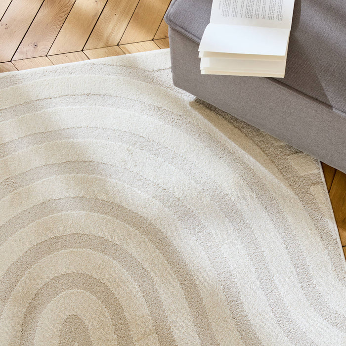 Tappeto interno con archi color crema