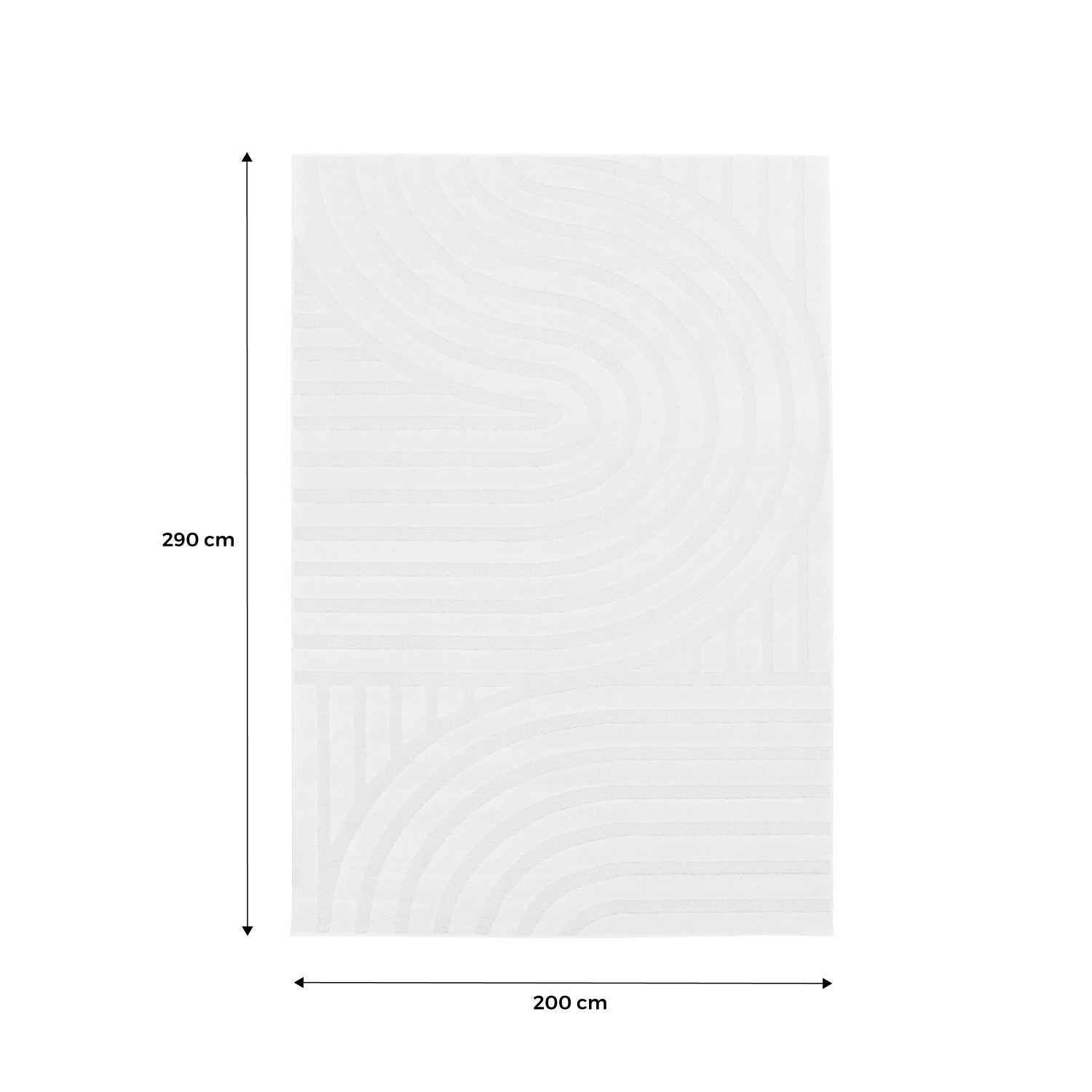 Tappeto interno con archi color crema