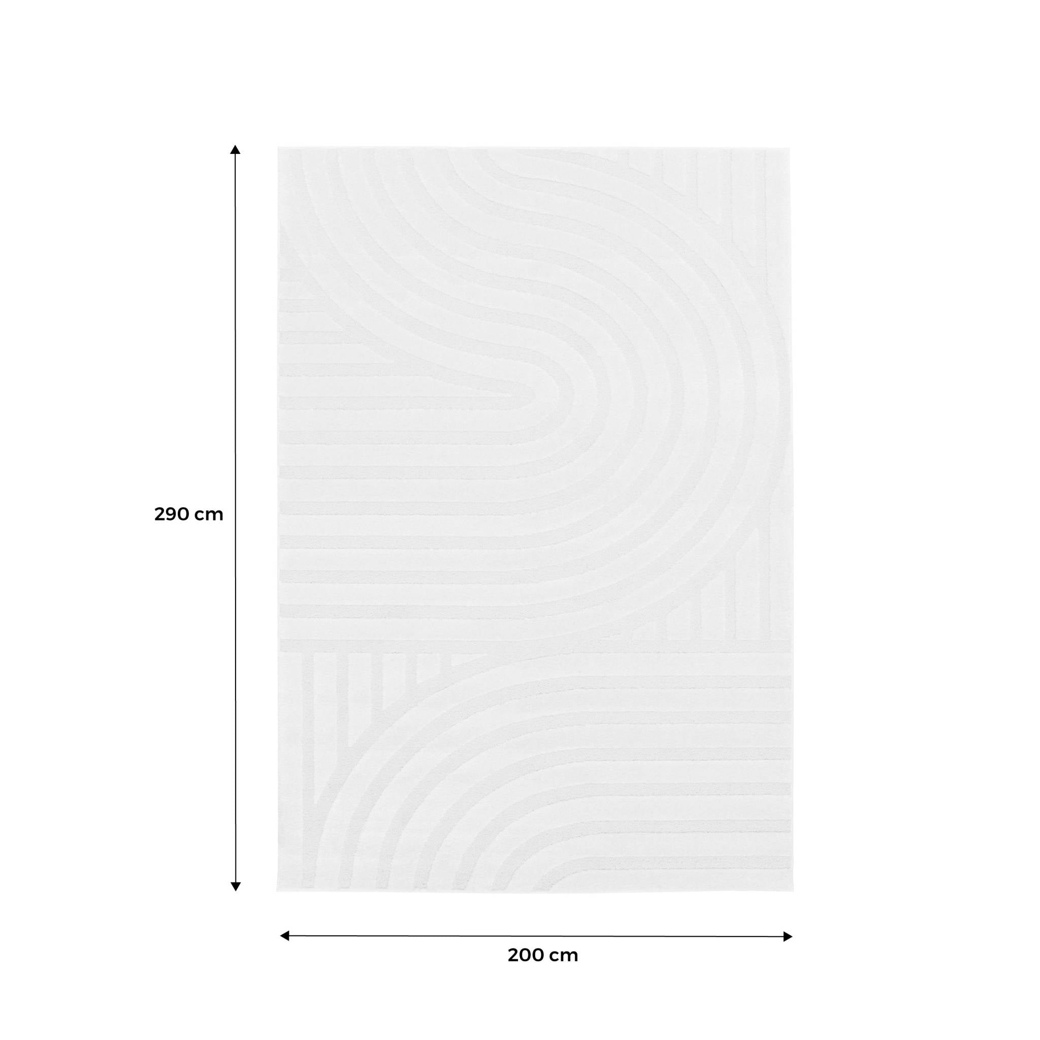 Tappeto interno con archi color crema