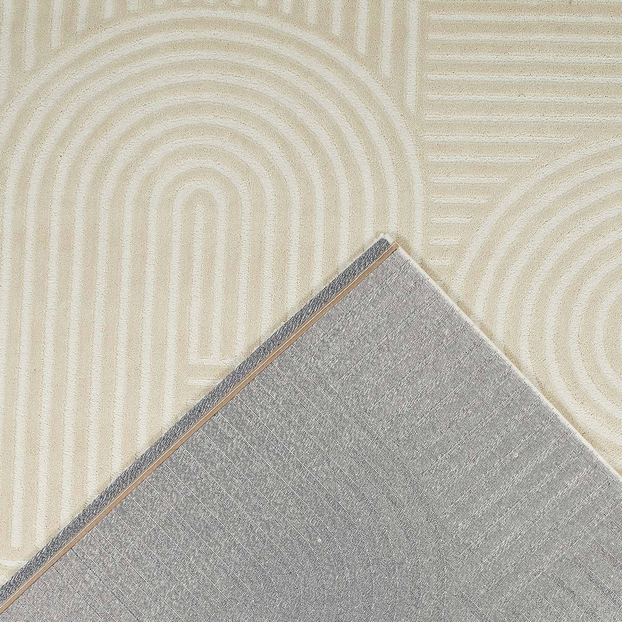 Tappeto da interno motivo grafico archi, crema, crema