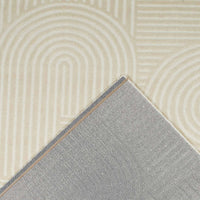 Tappeto da interno motivo grafico archi, crema, crema