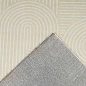 Tappeto da interno motivo grafico archi, crema, crema