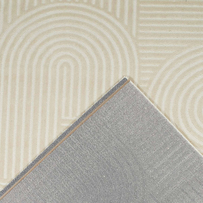 Tappeto da interno motivo grafico archi, crema, crema