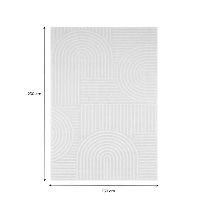 Tappeto da interno motivo grafico archi, crema, crema