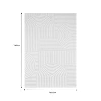 Tappeto da interno motivo grafico archi, crema, crema