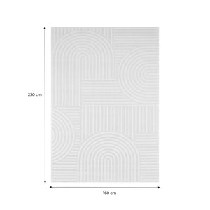 Tappeto da interno motivo grafico archi, crema, crema