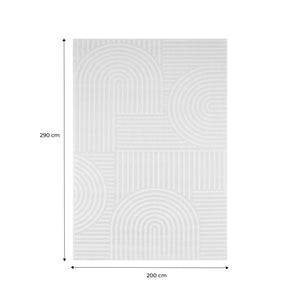 Tappeto da interno motivo grafico archi, crema, crema