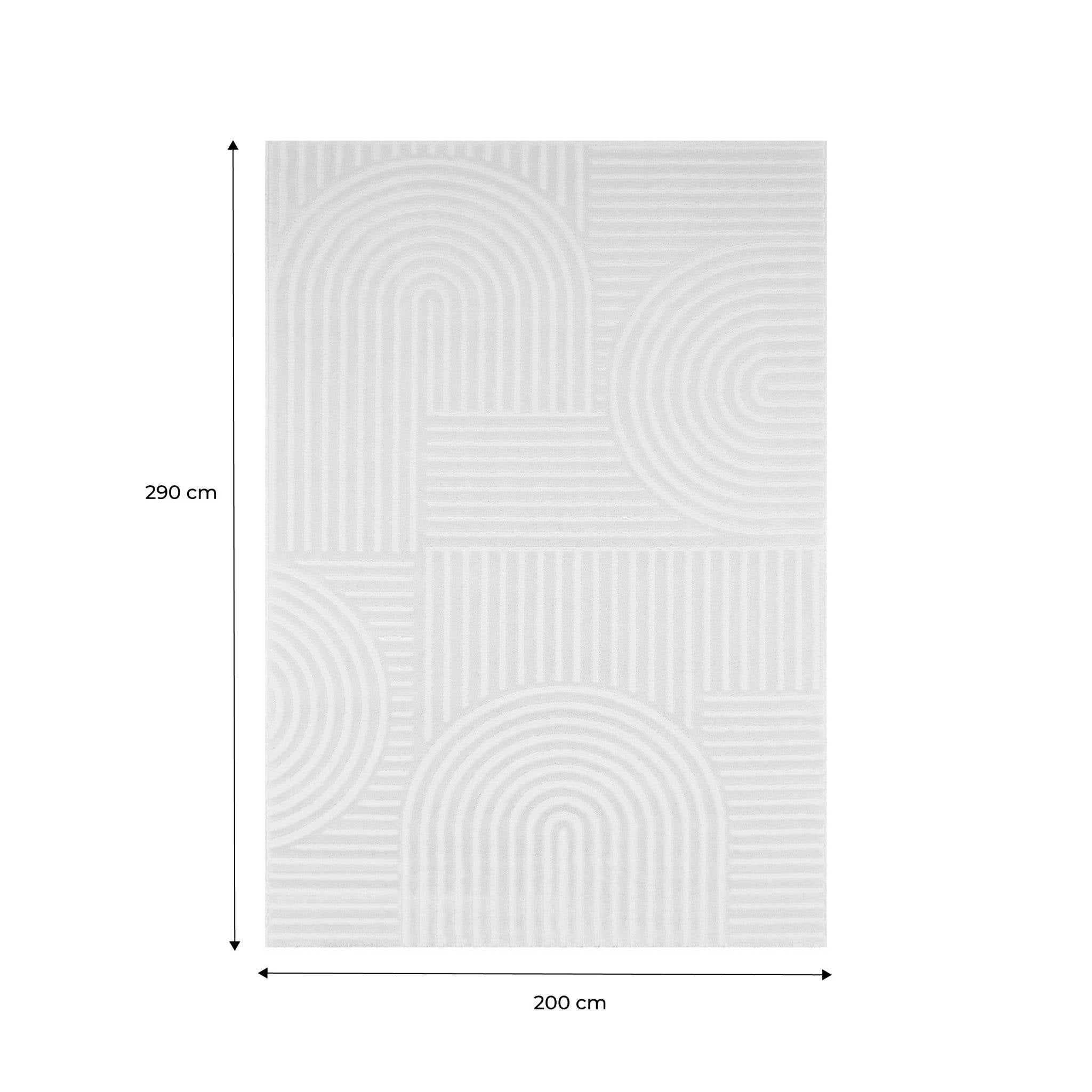 Tappeto da interno motivo grafico archi, crema, crema