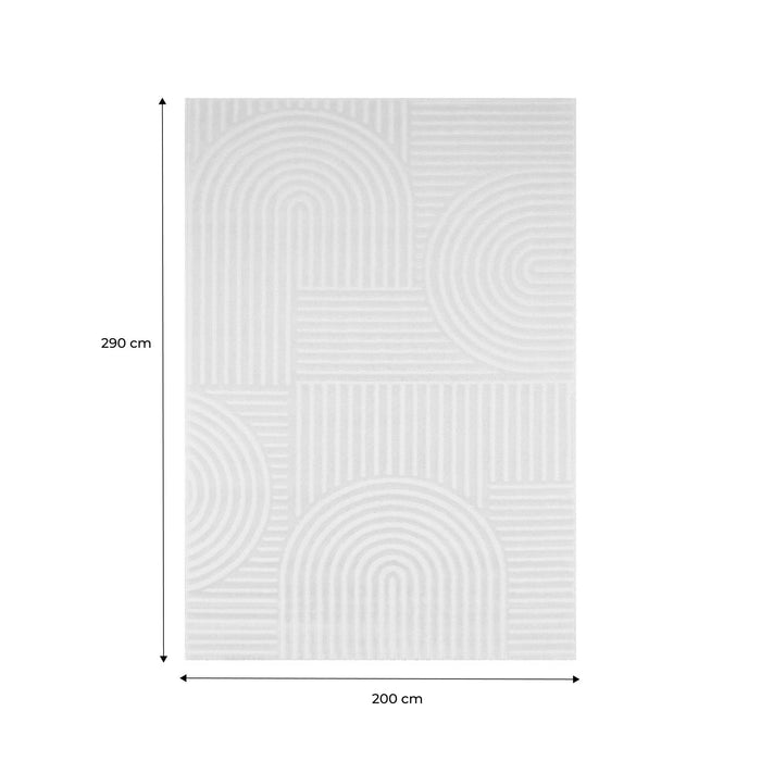 Tappeto da interno motivo grafico archi, crema, crema