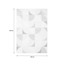 Tappeto interno con motivo retrò color crema